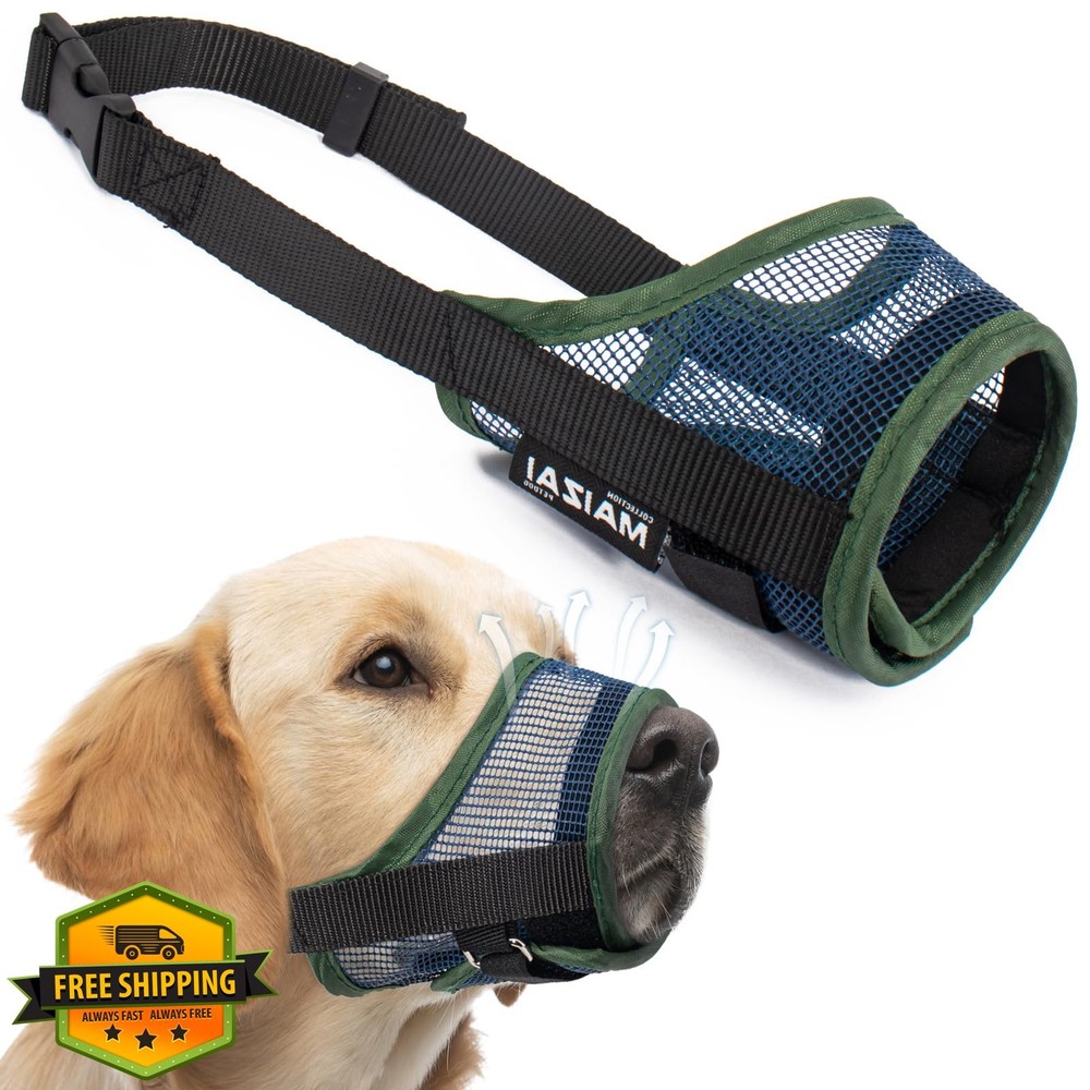 Coppthinktu Dog Muzzle Soft Mesh Breathable Adjustable for All Sizes