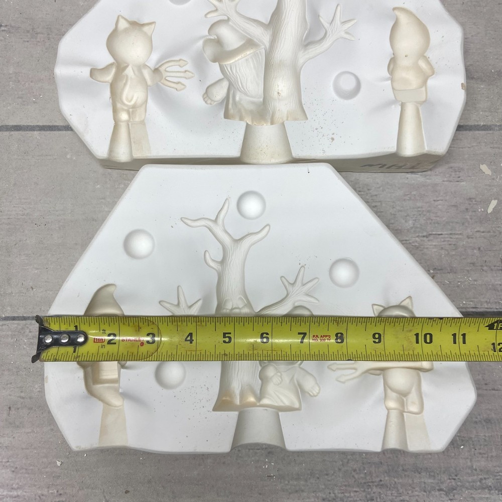 Unbranded Ceramic Casting Mold Tree & Halloween Kids For Stone Base #1173