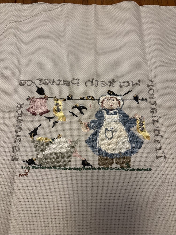 2 Unframed Counted Cross Stich Pieces