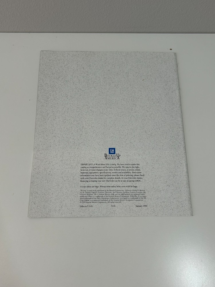 1994 Chevy sales brochure Excellent