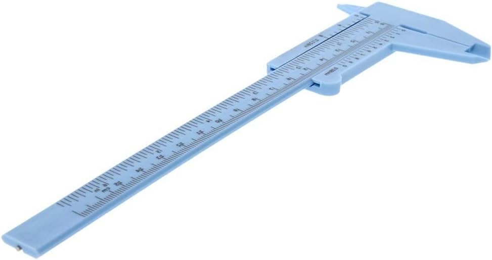 Precision Vernier Caliper 150mm - Durable Plastic Measuring Tool Blue