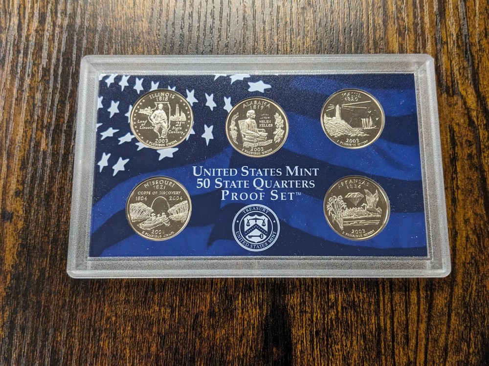 2003-s QUARTER Proof Set. JUST AS PICTURED.