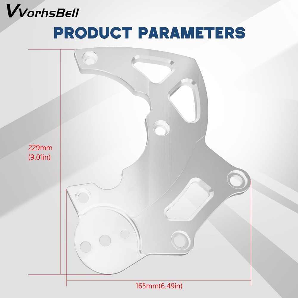 VVORHSBELL LS Swap R4 AC Compressor Bracket Kit, Silver