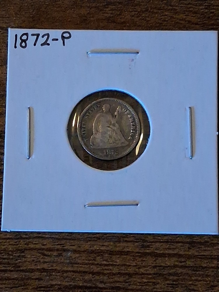 1872 P Seated Half Dime