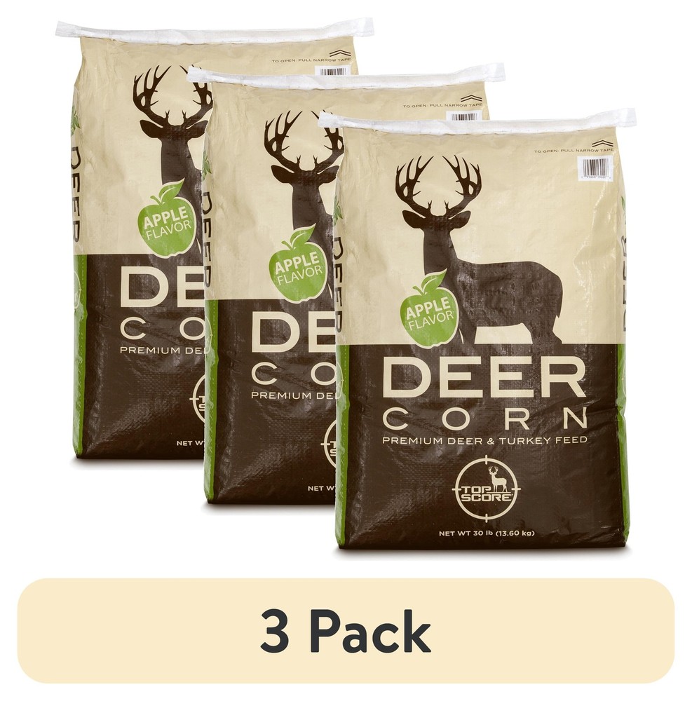 (3 Pack) Top Score Apple Deer Corn 30Lb