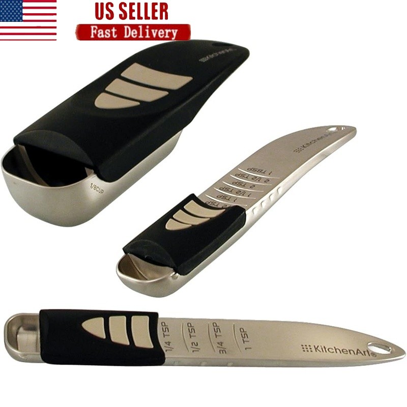 Adjustable Measuring Set Pro Precision Kitchen Tools 3-in-1 Scoop Spoon New