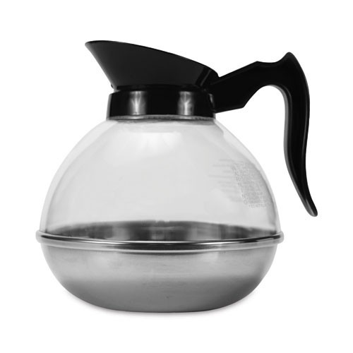 Coffee Pro Unbreakable Regular Coffee Decanter, 60 oz, Black Handle, 3/Pack