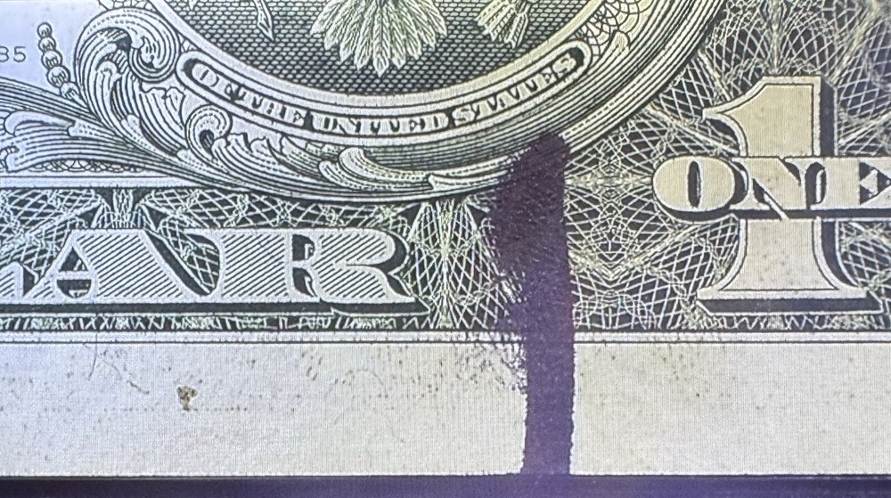 2017A 1$ Note with Reverse Inked mark, Cir., We Ship FAST!