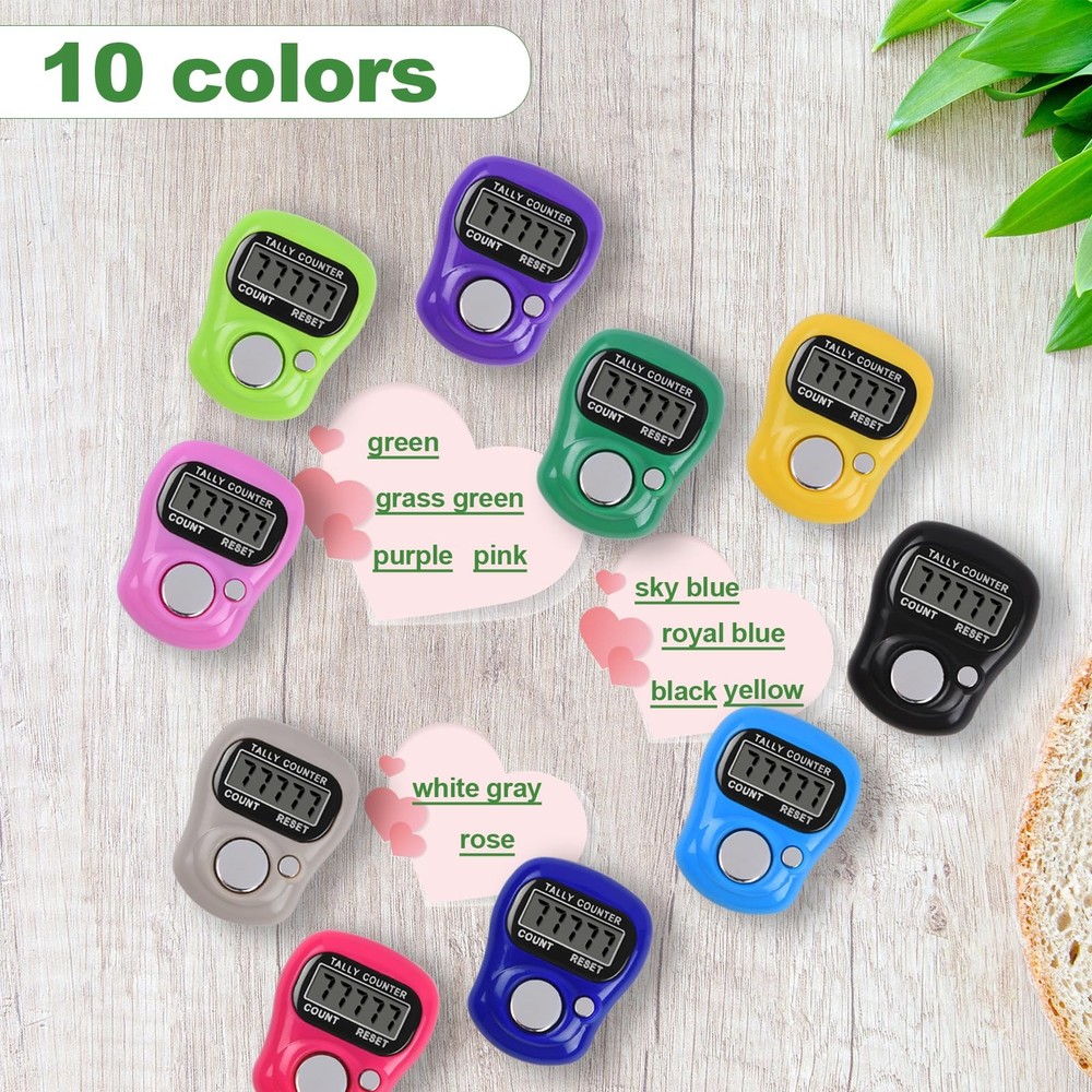 Electronic Tally Counter - 10 Pack Digital Clicker with 5-Digit LCD Display