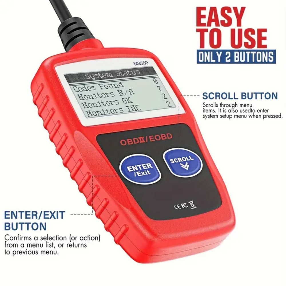 Upgraded MS309 OBD2 OBDII EOBD Code Reader - Car Diagnostic Tool