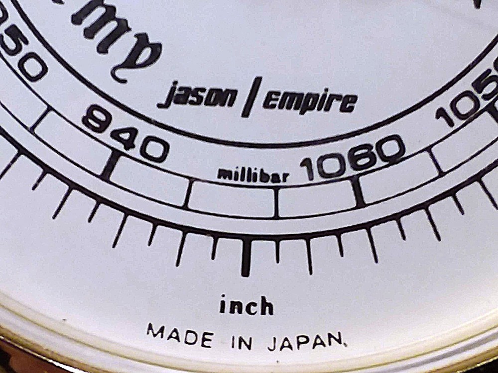 Vintage Jason Empire Japan Wall Mount Barometer