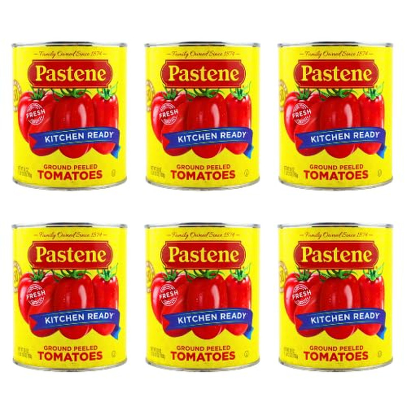 Pastene"Kitchen Ready" Ground Peeled Tomatoes - 28 Oz (6 Pack)