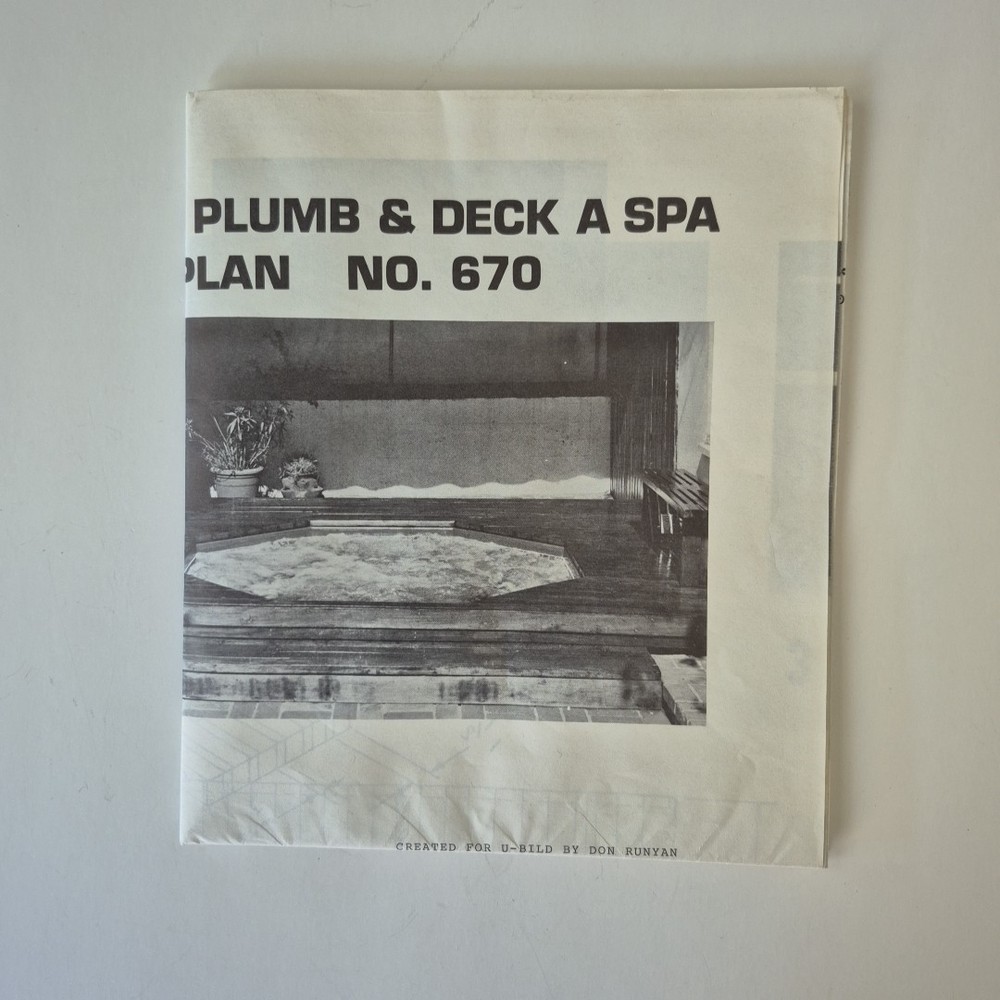 How To Plumb And Deck A Spa Large Foldable Plans Instructions by Don Runyan