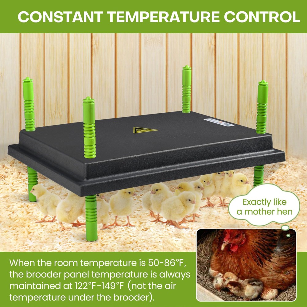 12"x16" Chick Brooder Heater Plate, Brooder Plate for Chicks with Adjustable ...