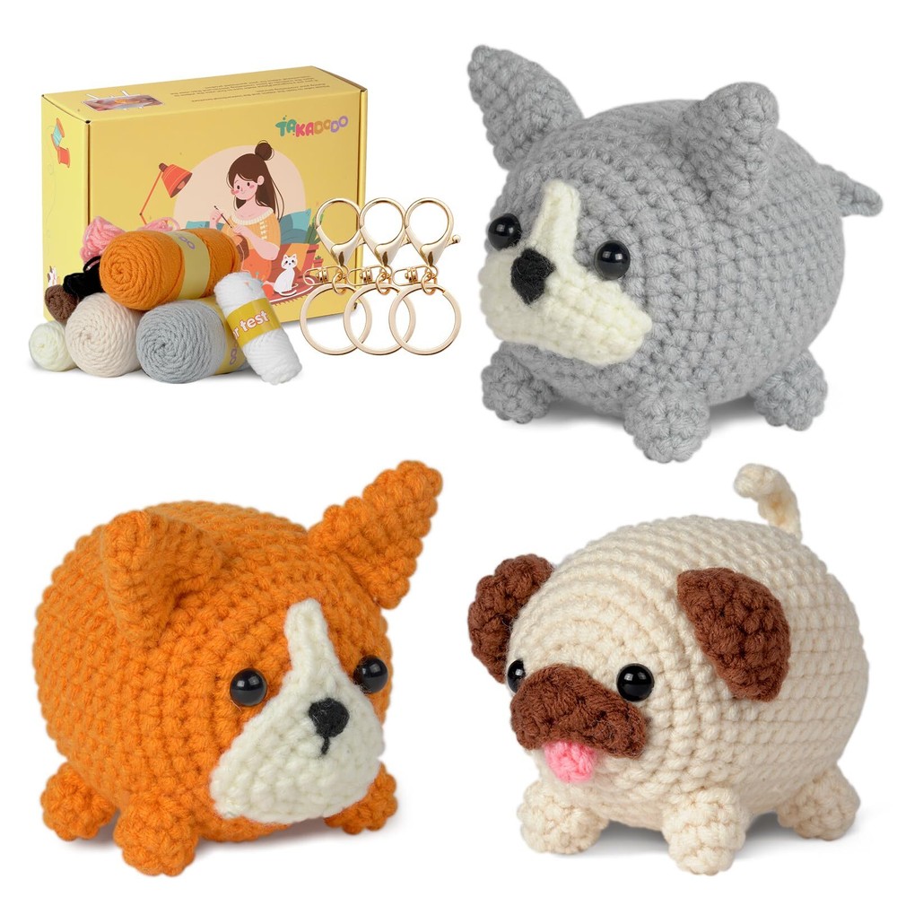 Orange Crochet Kit for Adults Complete Animal Pattern with Video Tutorials