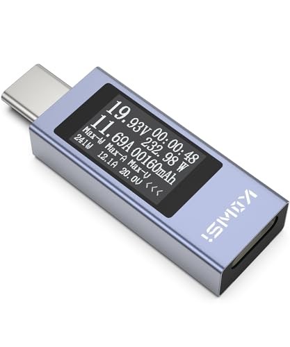USB C Tester Power Meter 4-30V 0-12A Digital Multimeter, Type Updated Version
