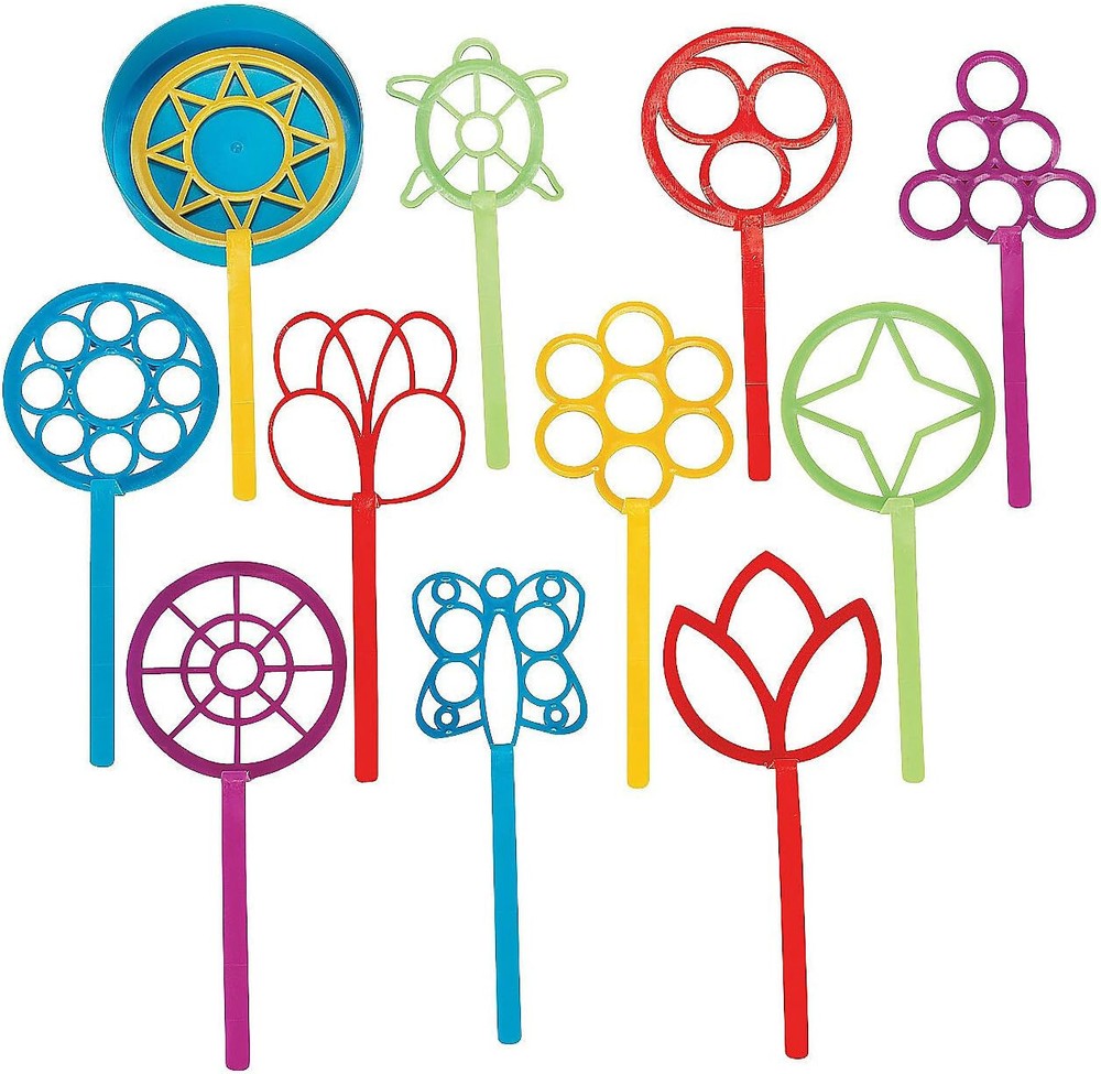 Super Fun Bubble Wand Assortment (1 Dozen) Summer Fun