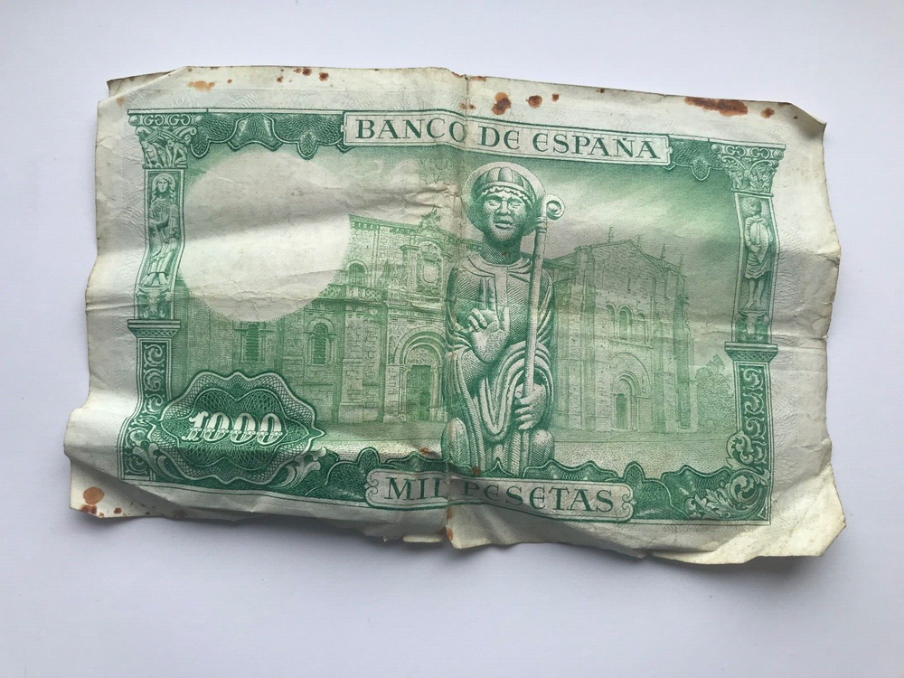 1965 Spain 1000 Pesetas Banknote