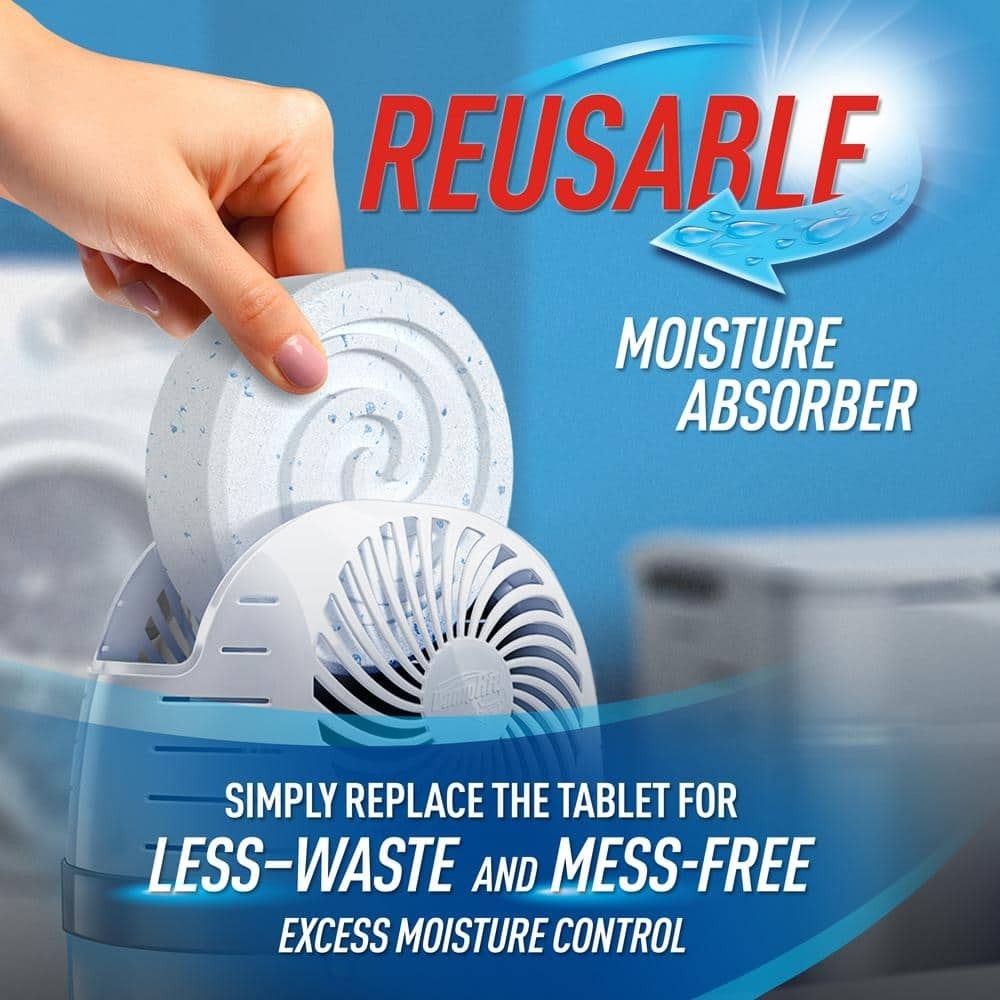 DampRid FG96FSSB Drop-In Tab Moisture Absorber Starter Kit, Fresh Scent