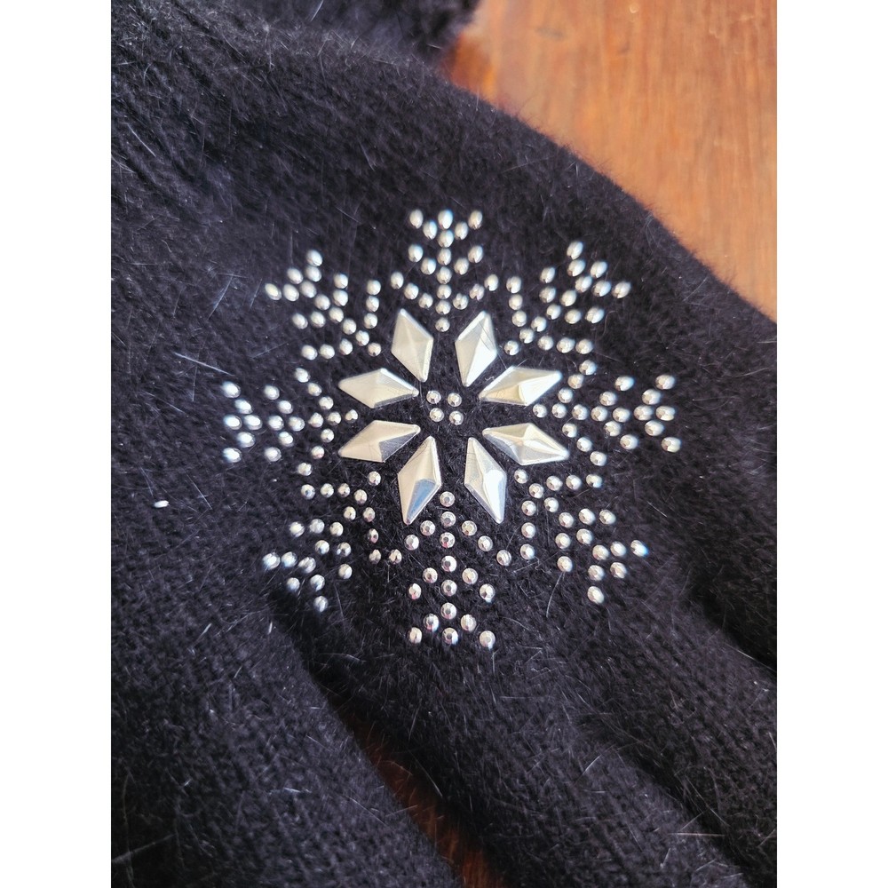New warm plush lined encrusted gloves