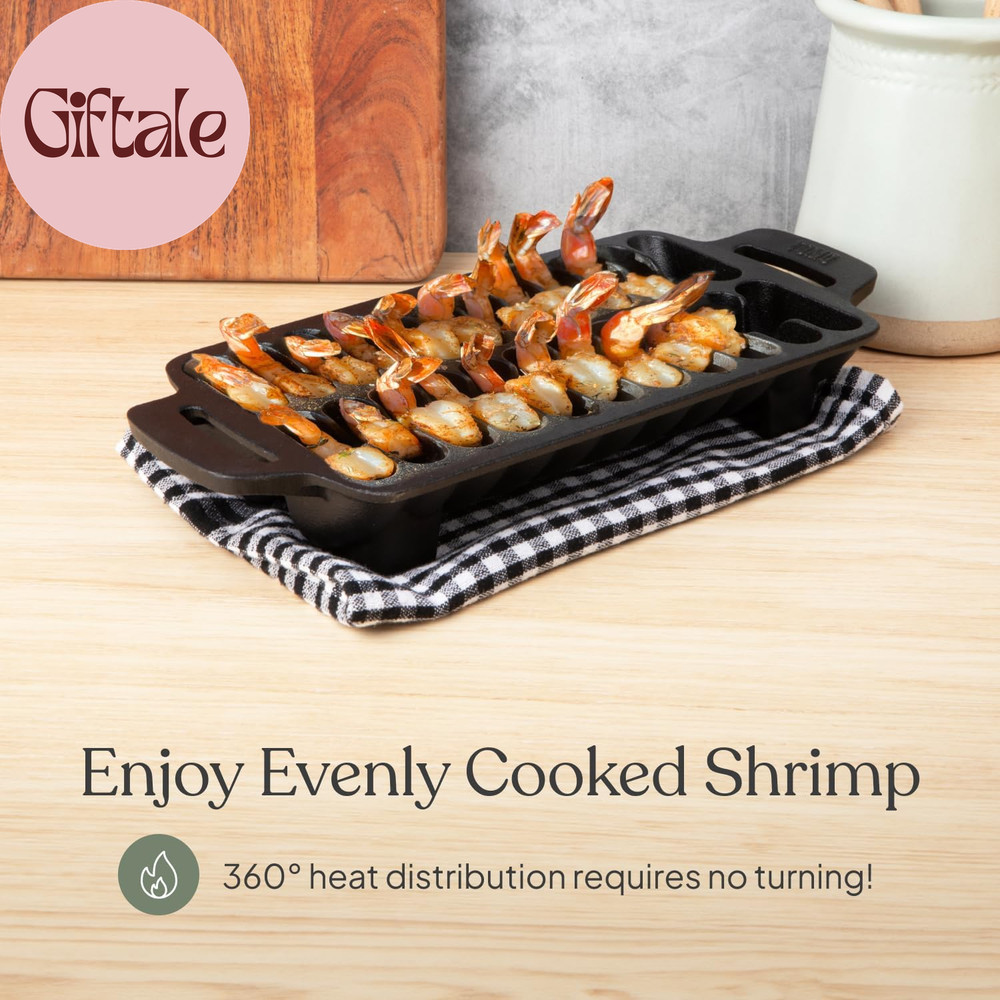 Cast Iron Shrimp Grill Pan