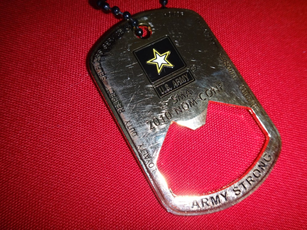 US Army COMMAND SERGEANT MAJOR E-9 SMA 2010 NOM CONF Keychain Bottle Opener