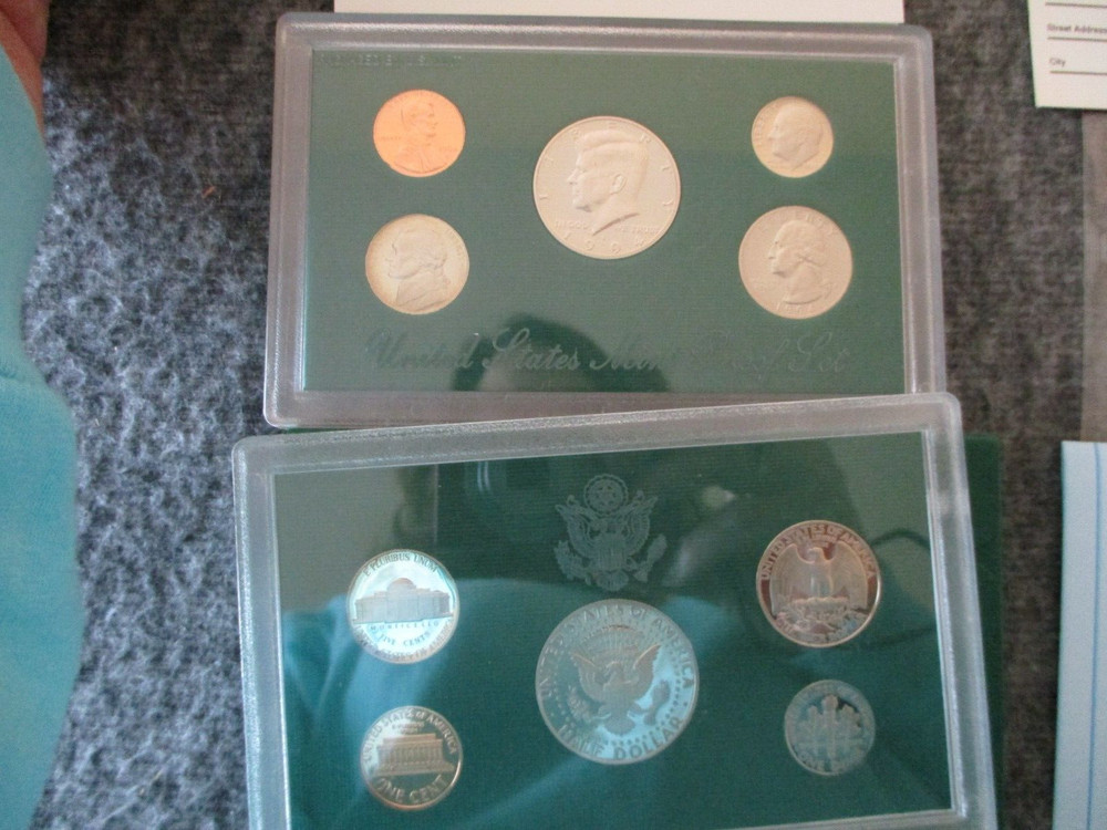 US MINT 1990-1995 PROOF + UNCIRCULATED + 1992 SILVER PROOF SET(27) - READ