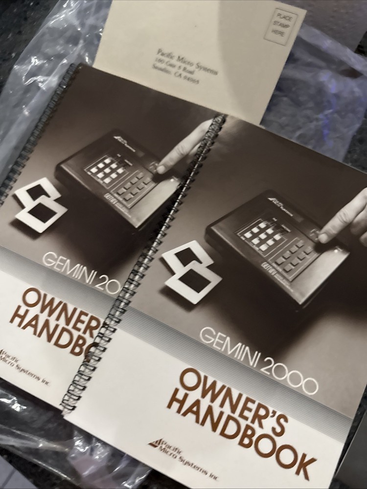 VTG Gemini Model 2000 Programmer Dissolver Pacific Micro Systems w 2 Manuals