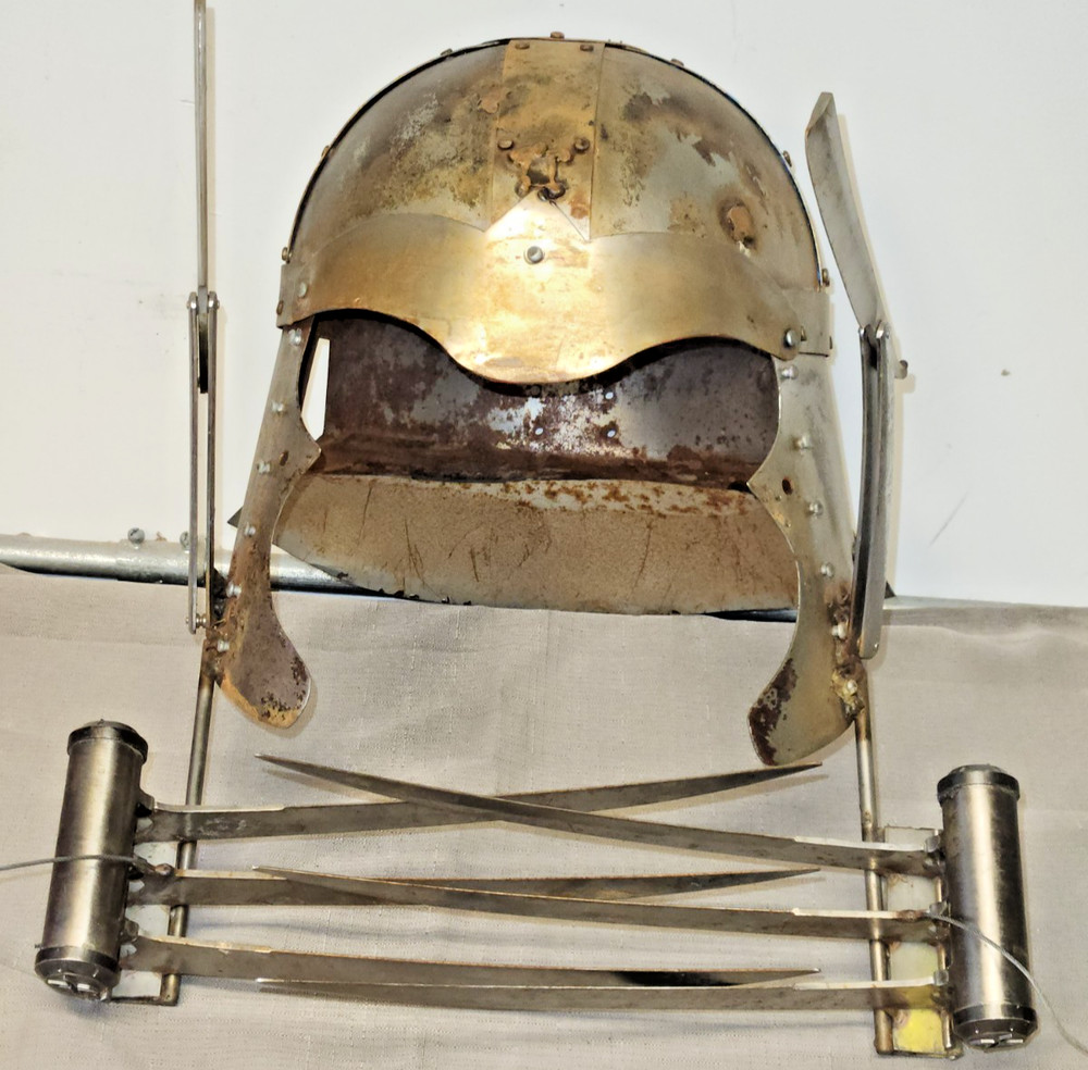 Mock Viking Crusader Helmet Modified Warrior Armor Medieval Mad Max