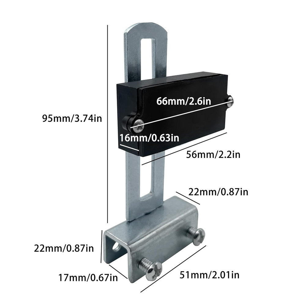 2 Pack Limit Switch Magnet for Automatic Sliding Gate Opener black and silver