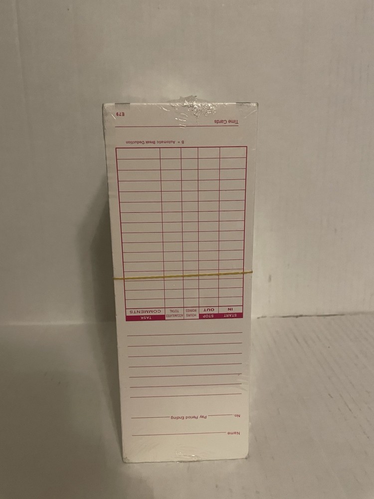 500pcs Alglea Red & Black Time Cards For 7000E/7500E