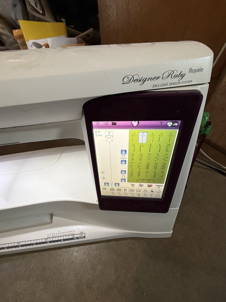Husqvarna Viking Designer Ruby Royale Computerized Embroidery Machine Tested