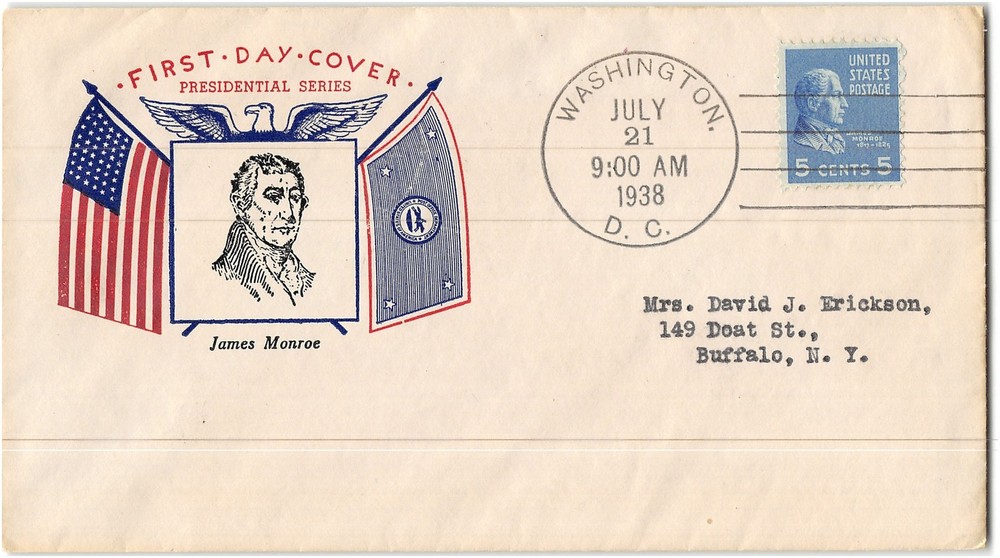 US #810 FDC, 1938