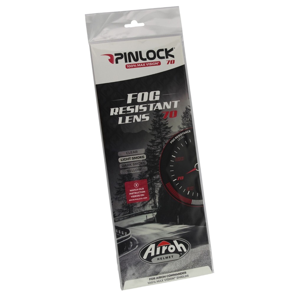 Airoh Commander Maxvision 70 Motorcycle Helmet Pinlock Insert - Light Smoke