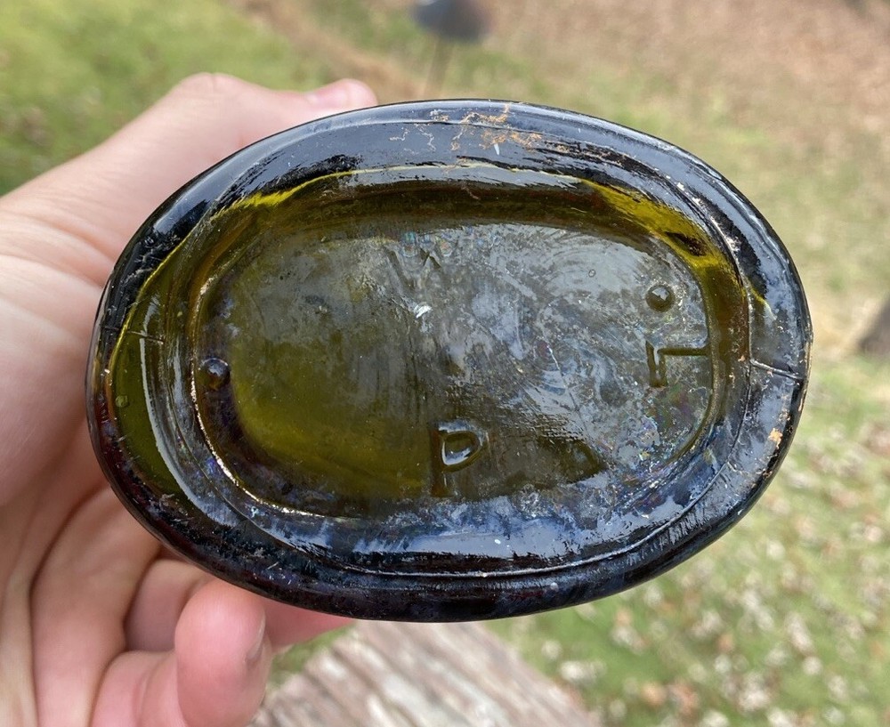 Large Green Scotch Whiskey Flask
