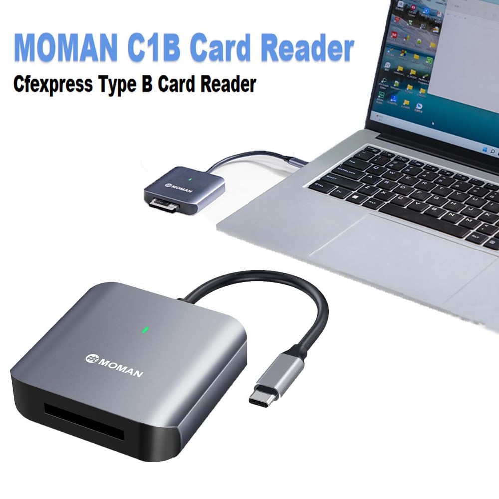 CFexpress Card Reader, Moman C1B Type B Card Reader USB C 3.1 Gen 2 10Gbps