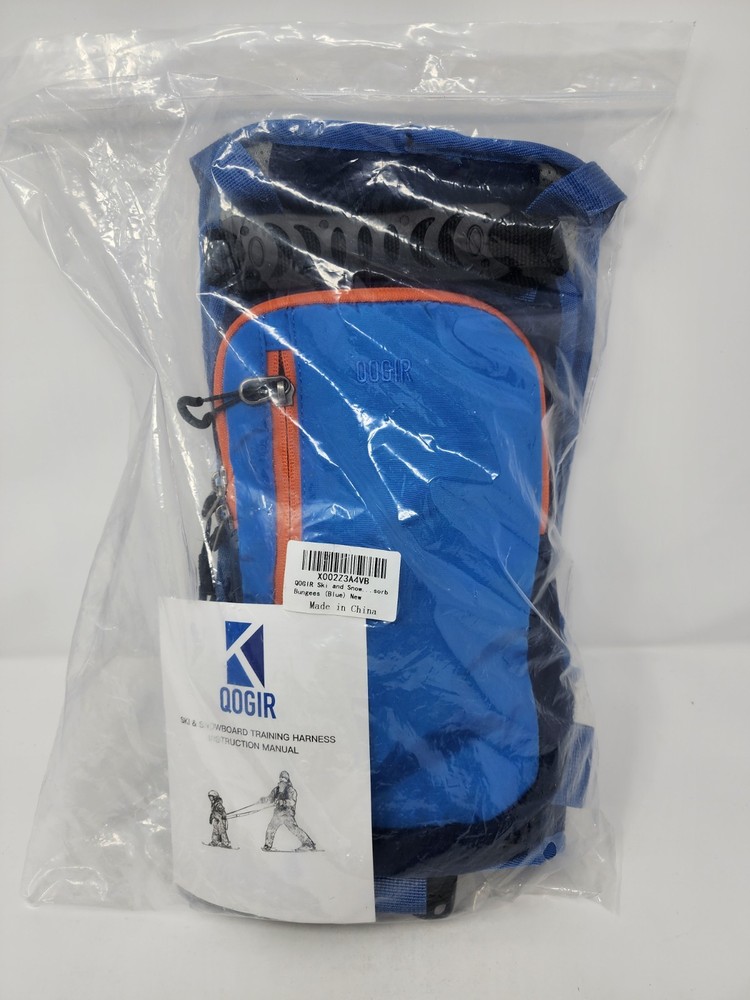 QOGIR Ski and Snowboard Training Speed Control Harness Backpack for Kids Blue