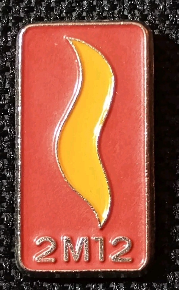 2M12 RED FLAME CANDIDATE BID CITY OLYMPIC PIN