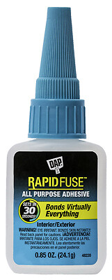 Dap 7079800155 RapidFuse All Purpose Adhesive, .85-oz. - Quantity 6
