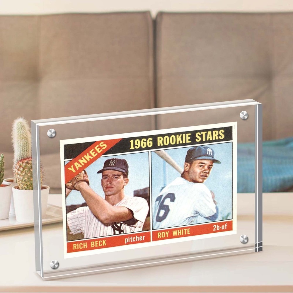 Acrylic Card Frame, Magnetic Trading Display Frames Desktop Clear
