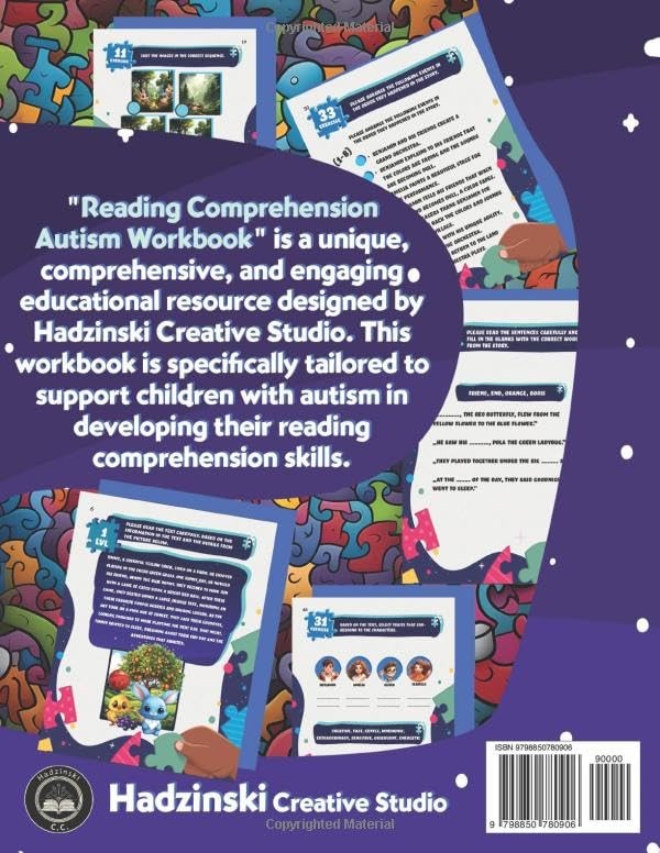 Reading Comprehension for Autism Workbook: Activity Book with Closed-Ended Quest