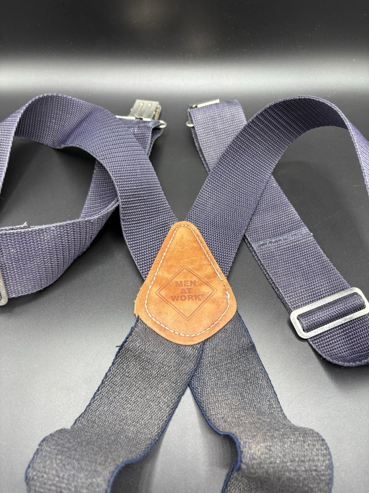 Men At Work Suspenders w/ Metal Clips - Blue