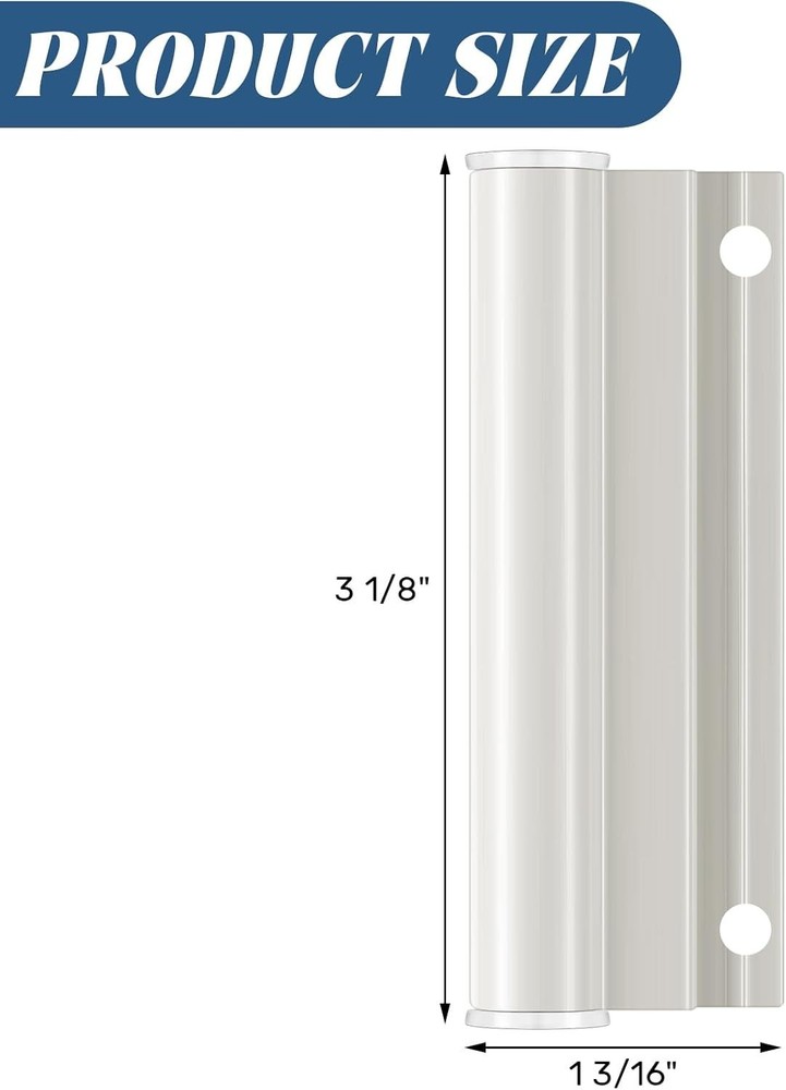 2 Sets Hinge Leaf for Screen Doors White Upper Storm Aluminum Door Replacement P