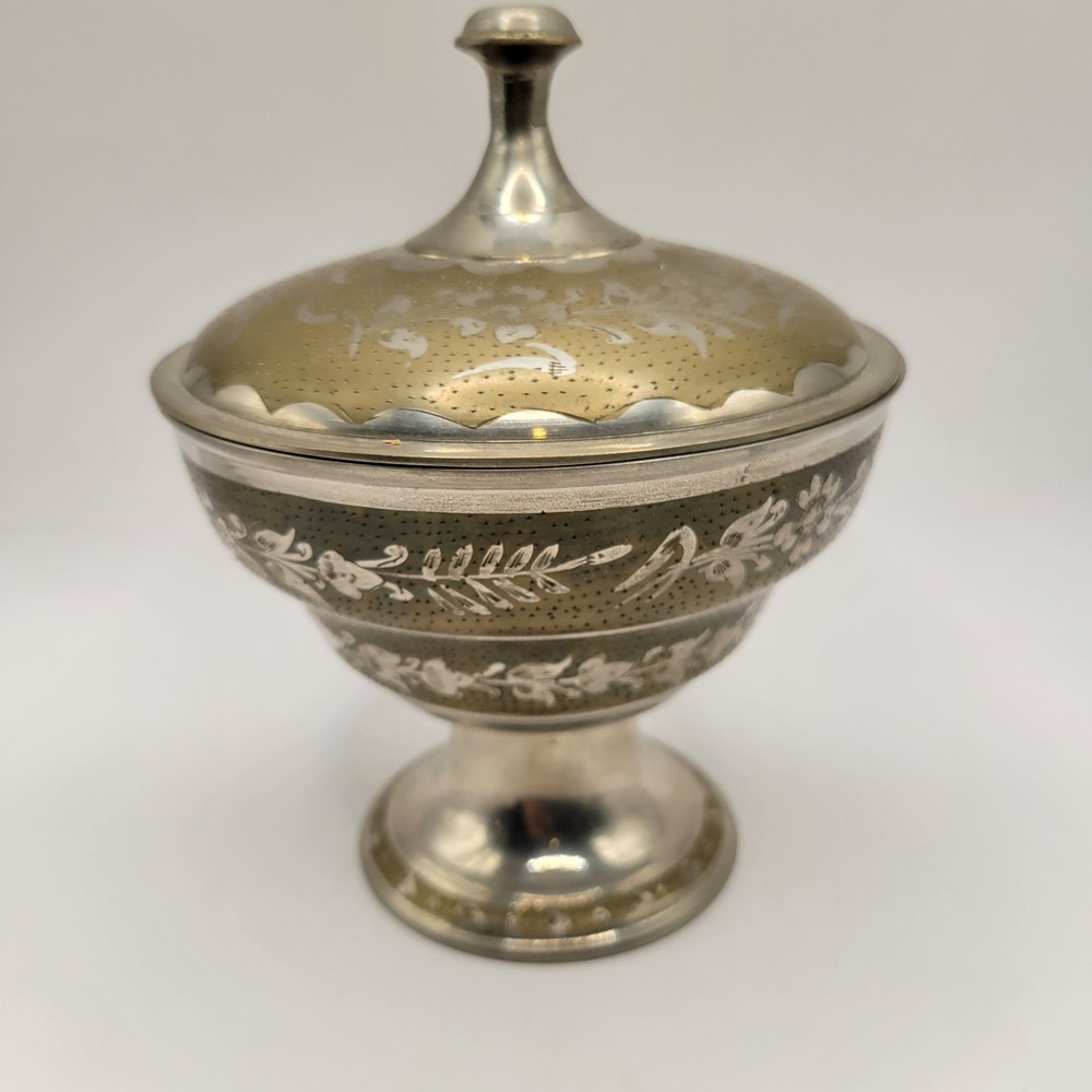 Vintage Engraved Unique Shape Handcrafted Dry Fruit/Butter Bowl