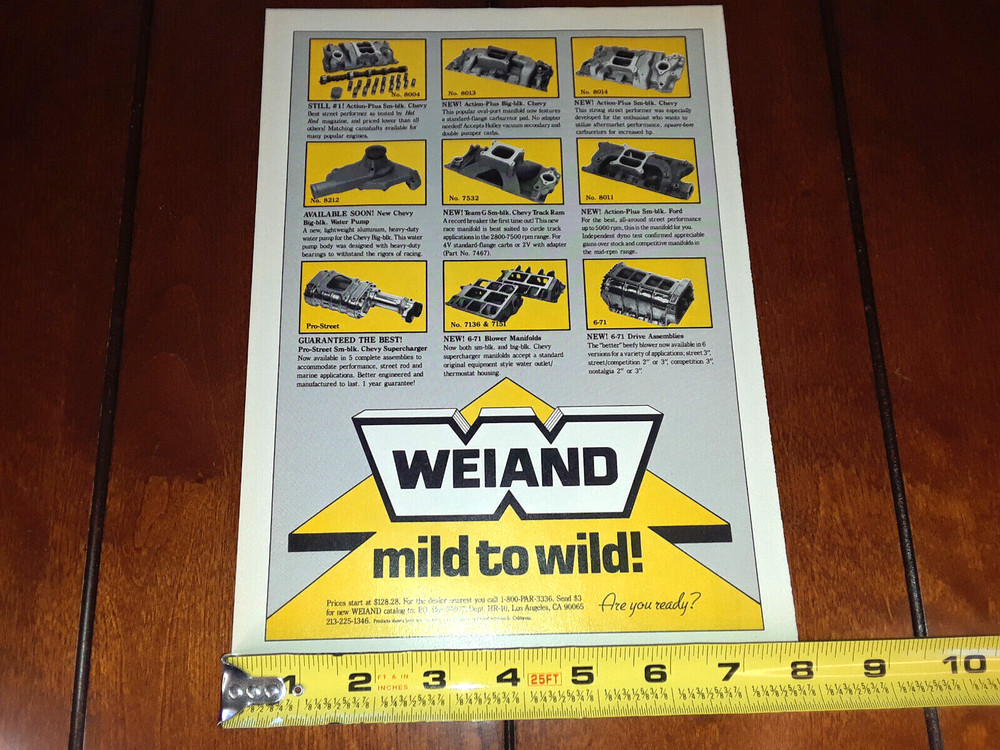 WEIAND SUPERCHARGER ORIGINAL 1989 AD