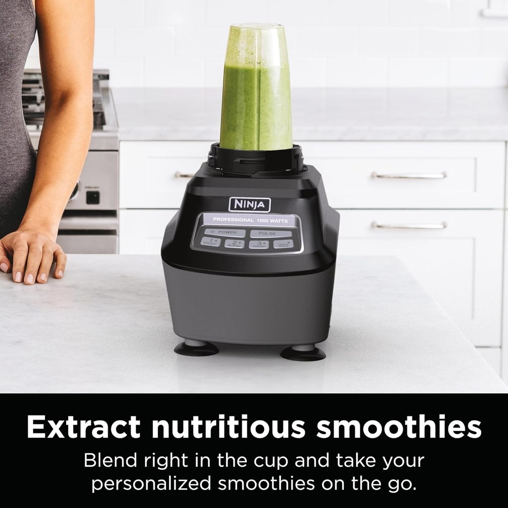 Ninja Mega Kitchen System Blender Food Processor 1500 Watts 72 oz Pitcher 8 Cup
