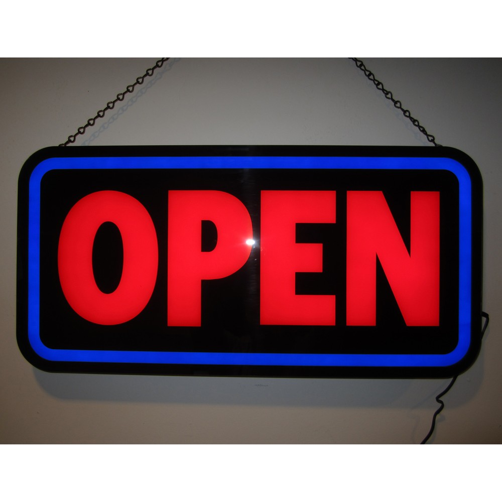 OPEN BOLD RECTANGLE LED SIGN
