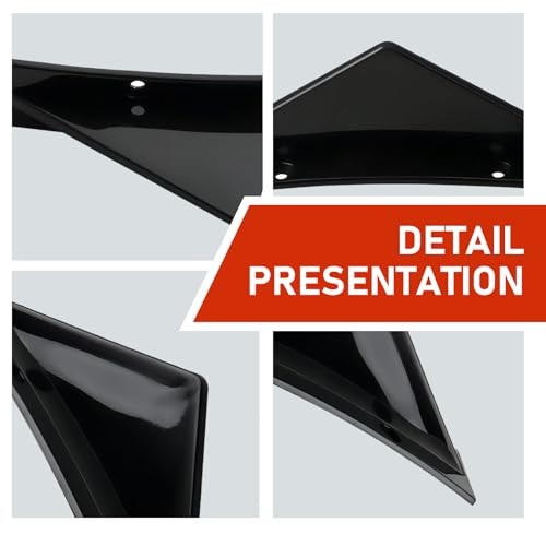 Car Lower Bumper Lip Diffuser, Anti-scratch Triangular-shape Bumper 4 PCS Black