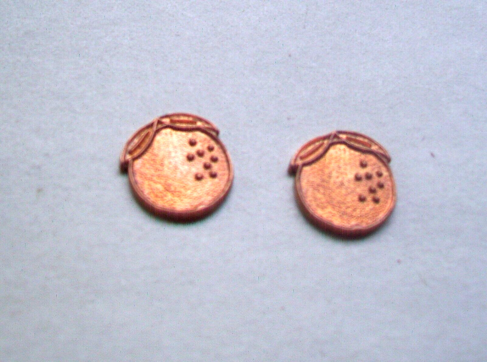 44 pcs. Raw  Brass Stamping -  SMALL  FRUIT , BERRY shape