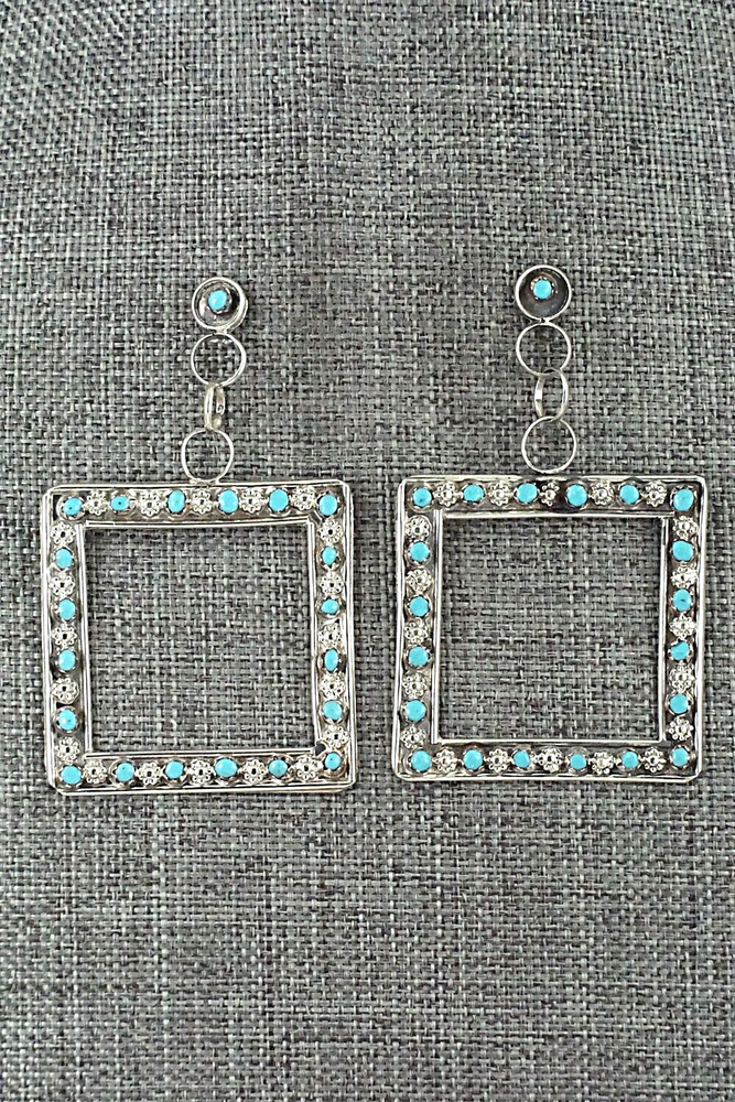 Turquoise & Sterling Silver Earrings - Marlon Quam